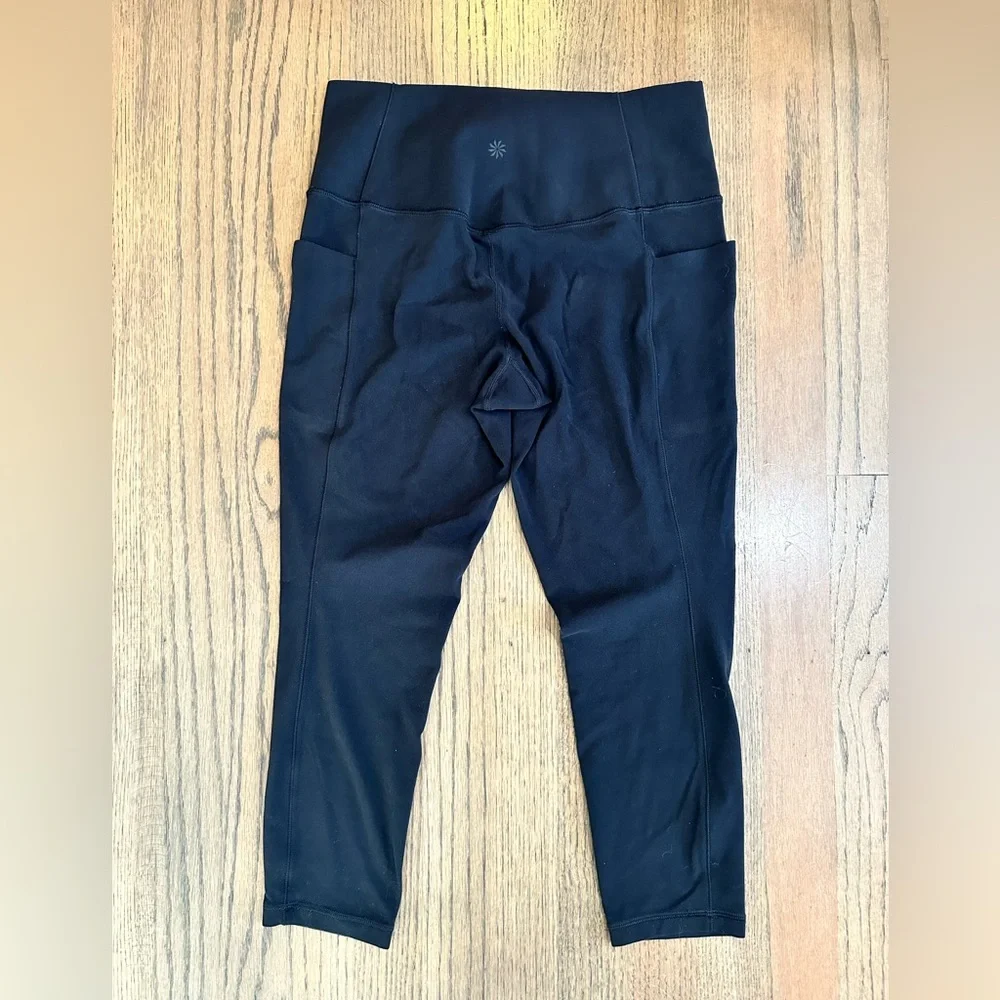 Athleta Salutation Stash Pocket ll 7/8 Tight-Size MP (Medium Petite)-Black - Picture 2 of 6